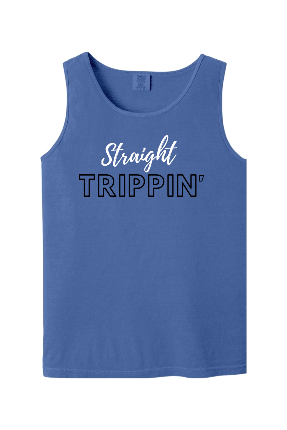 Straight Trippin' - White/Black Font Unisex Tank Top