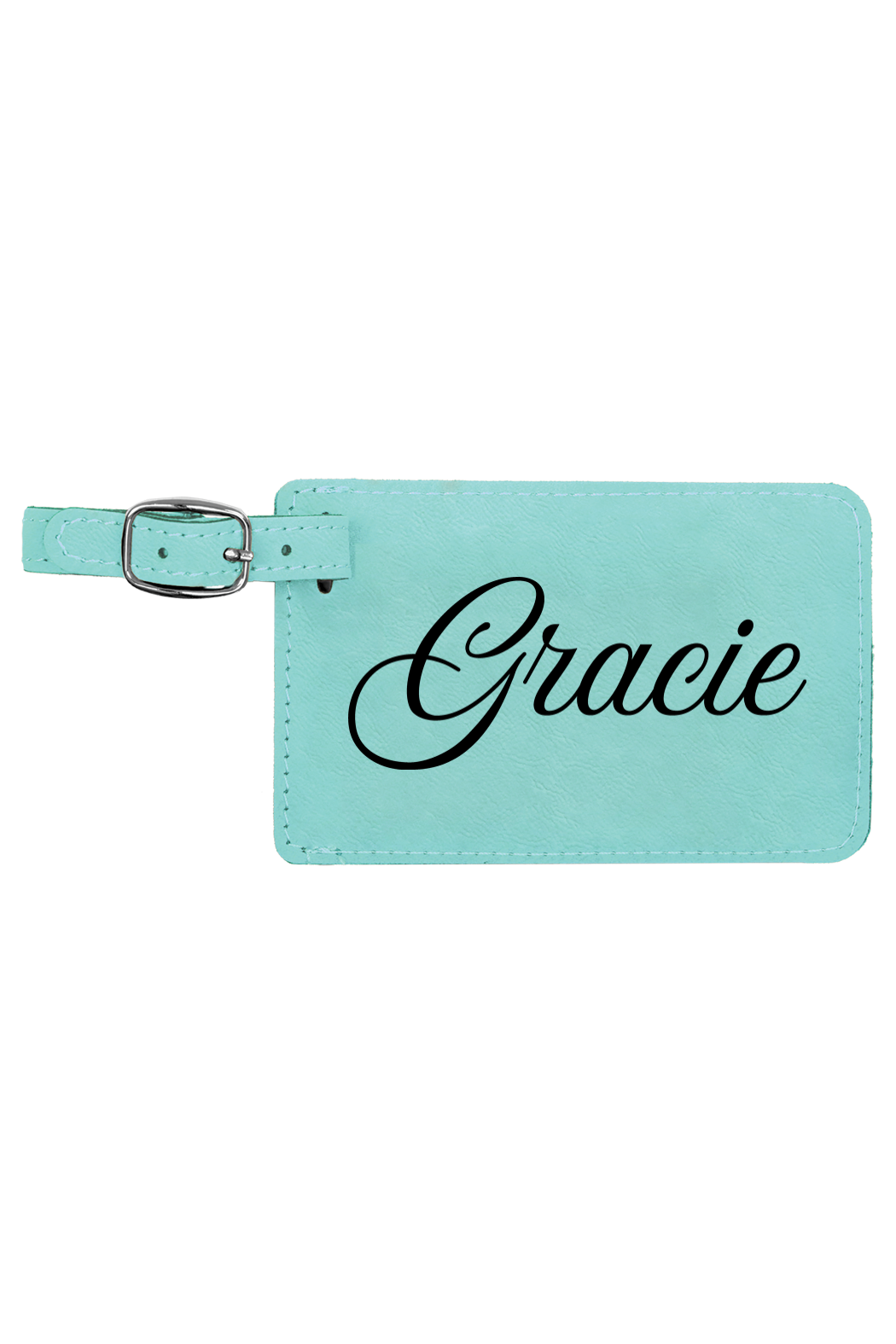 Gracie - 4 1/4" x 2 3/4" Laserable Leatherette Luggage Tag