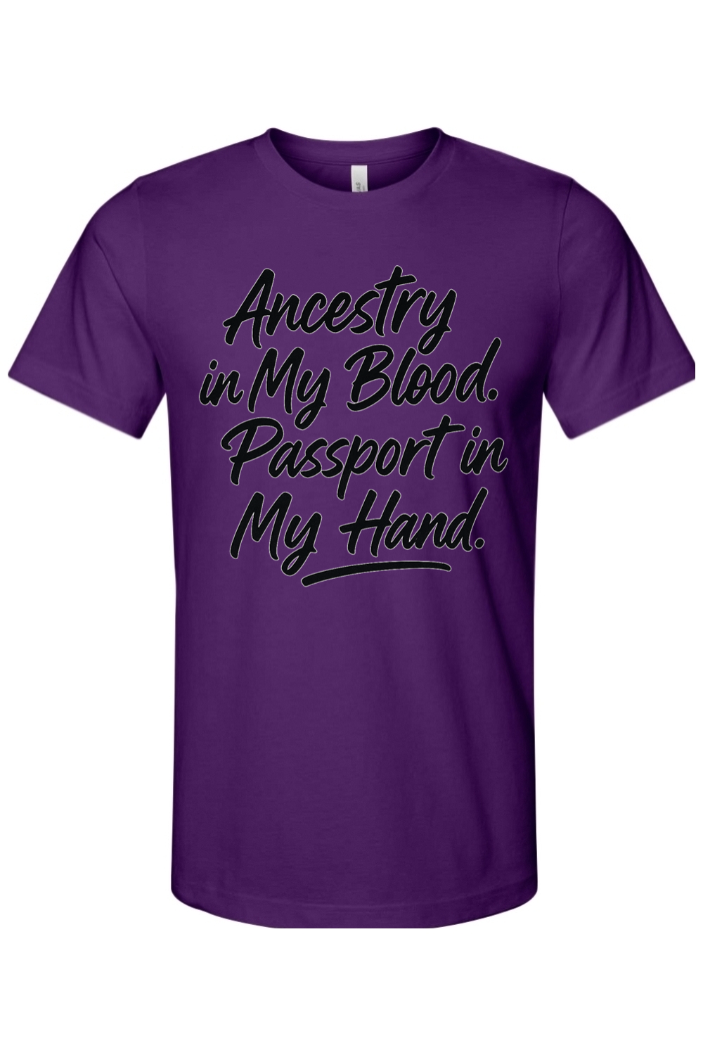 Ancestry in My Blood - Black Font Unisex Short Sleeve Shirt