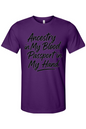 Ancestry in My Blood - Black Font Unisex Short Sleeve Shirt