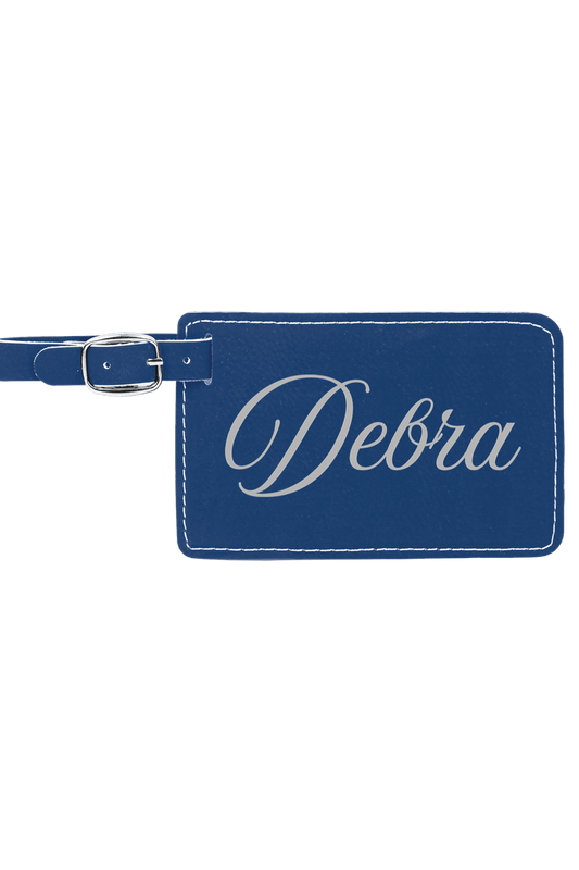 Debra - 4 1/4" x 2 3/4" Laserable Leatherette Luggage Tag