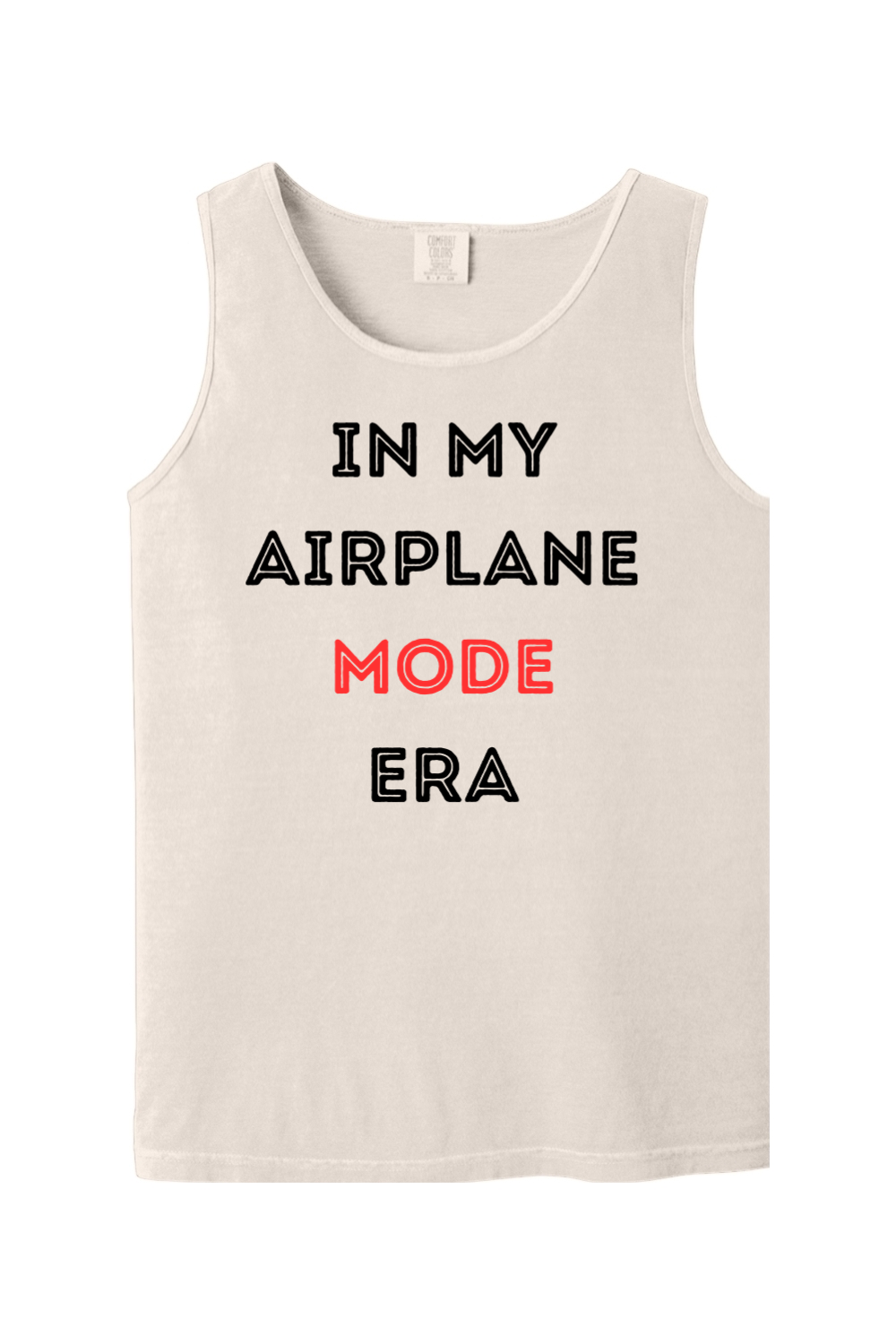 Airplane Mode Era - Black/Red Font Unisex Tank Top
