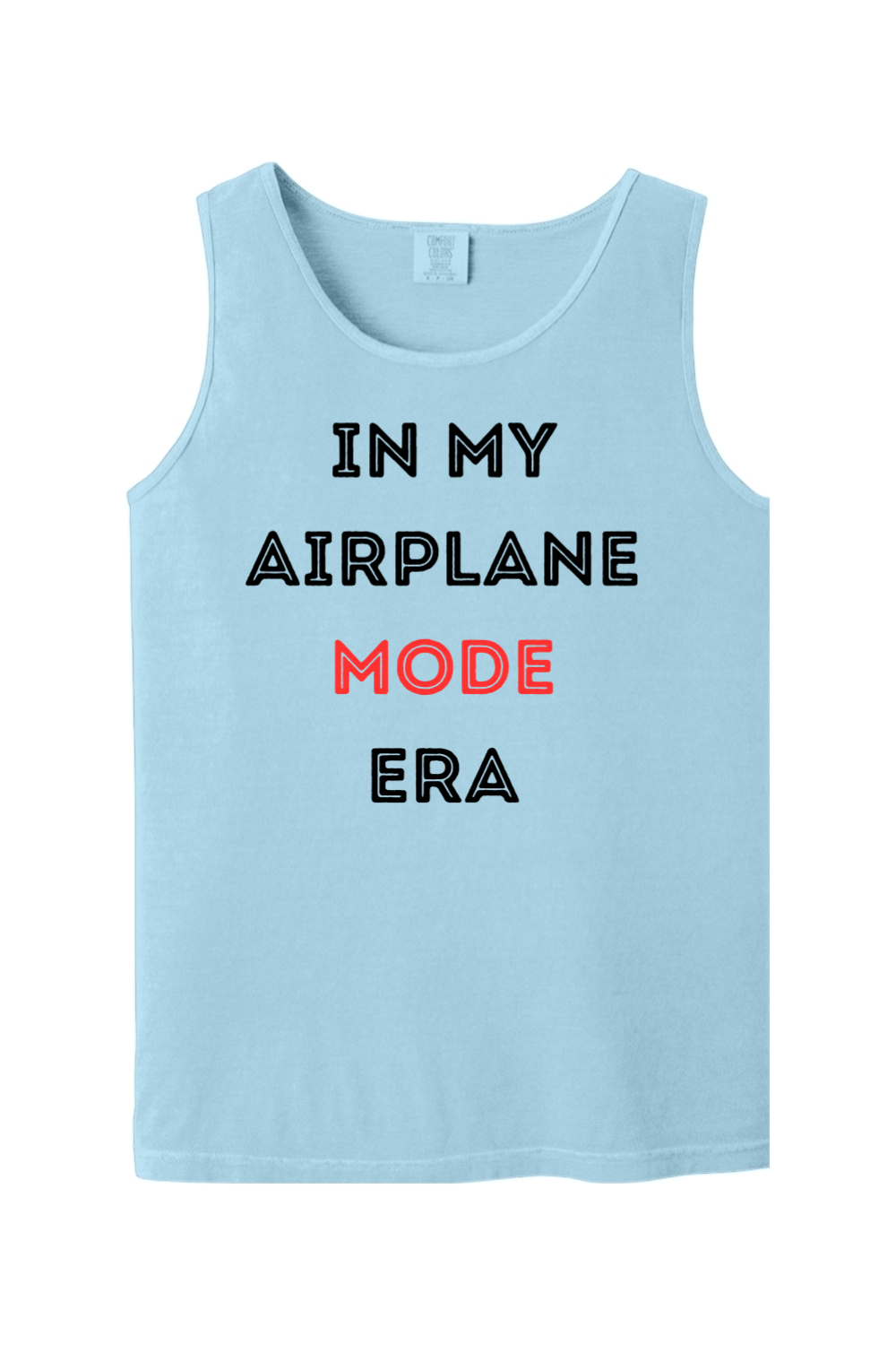 Airplane Mode Era - Black/Red Font Unisex Tank Top