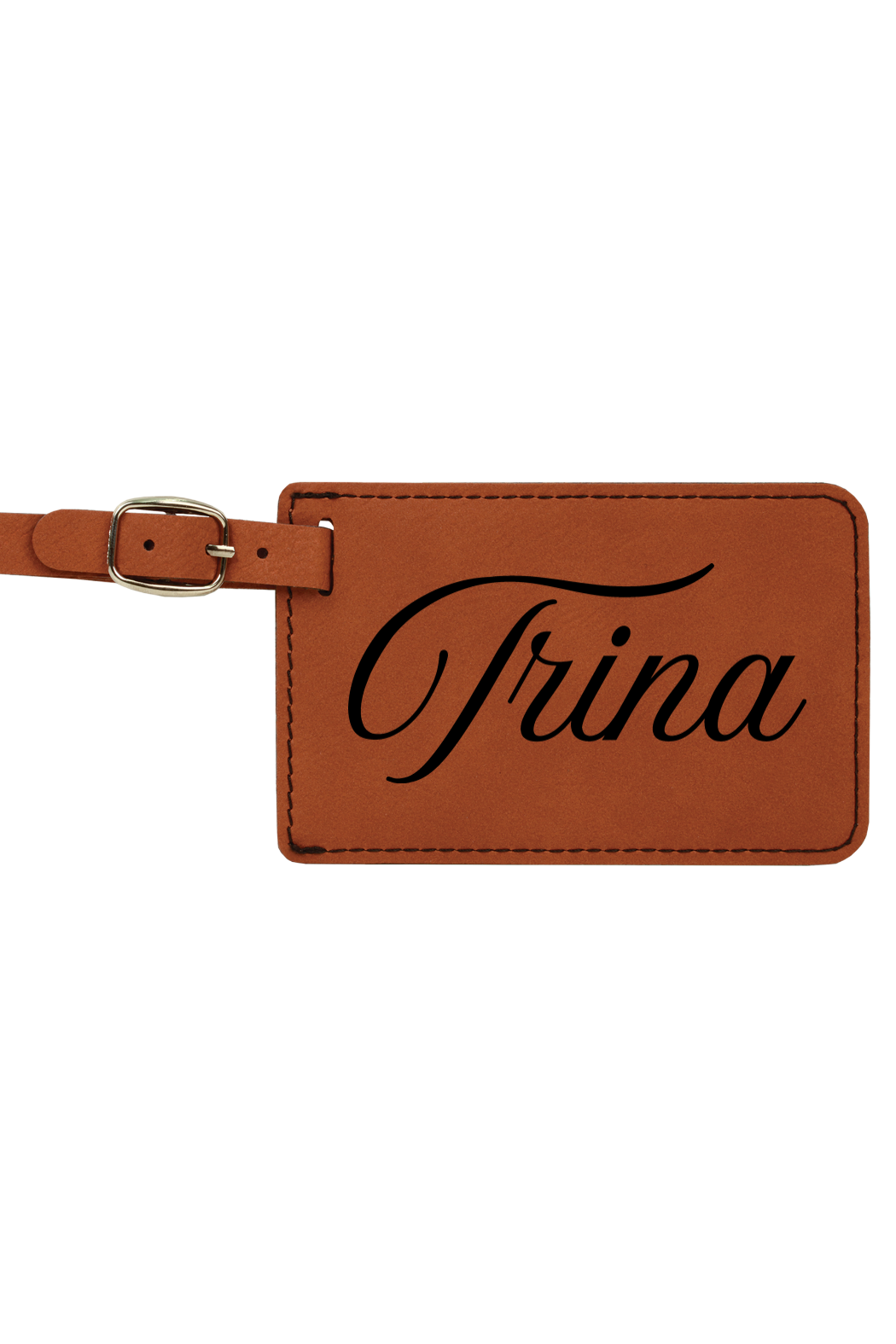 Trina - 4 1/4" x 2 3/4" Laserable Leatherette Luggage Tag