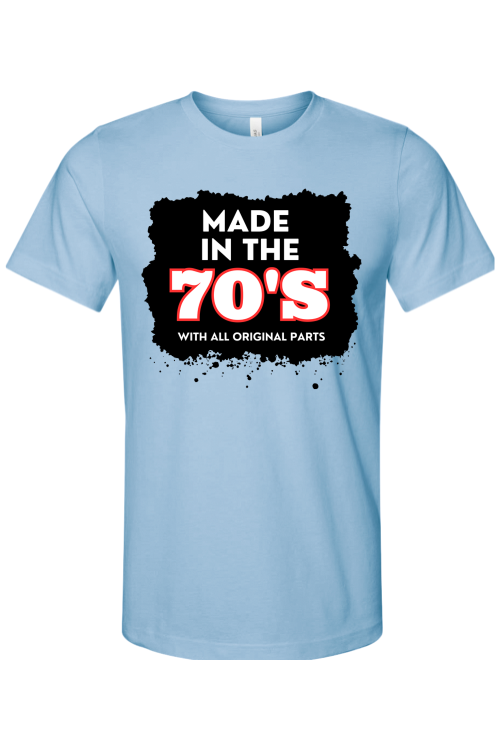 Made in 70s Original Parts - White/Black Font Unisex Short Sleeve Shirt