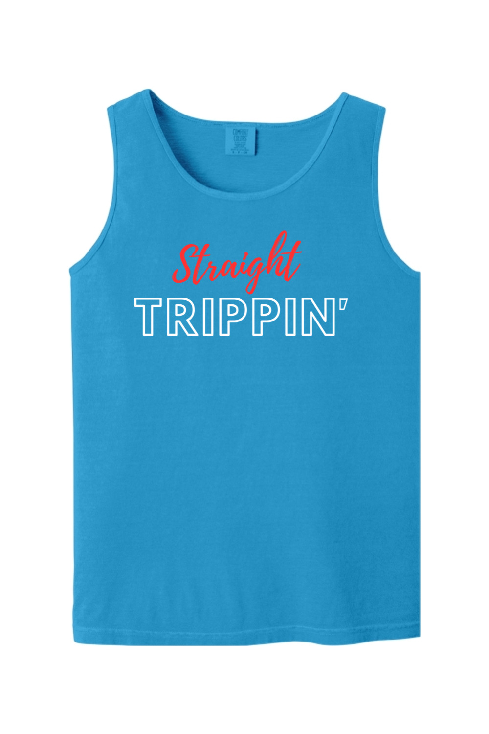 Straight Trippin' - Red/White Font Unisex Tank Top