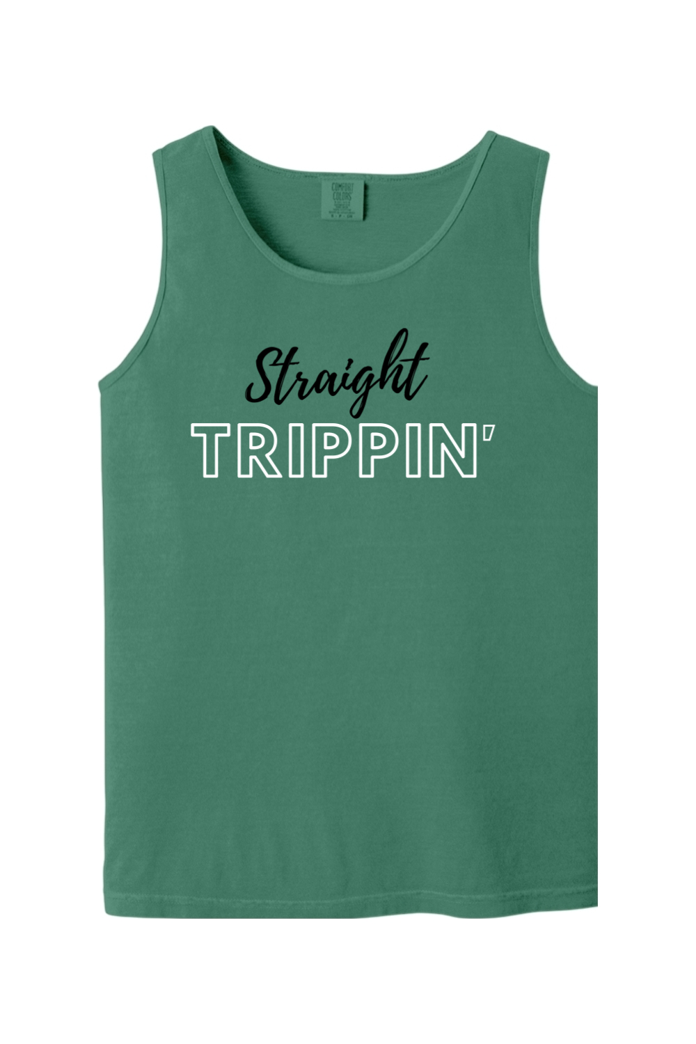 Straight Trippin' Black/White Font Unisex Tank Top