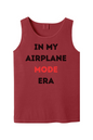 Airplane Mode Era - Black/Red Font Unisex Tank Top