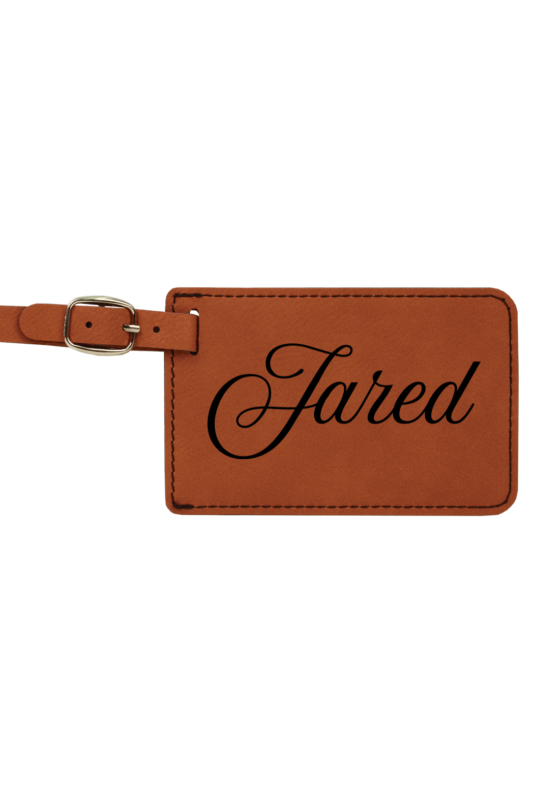 Jared - 4 1/4" x 2 3/4" Laserable Leatherette Luggage Tag