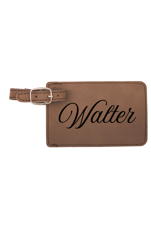Walter - 4 1/4" x 2 3/4" Laserable Leatherette Luggage Tag