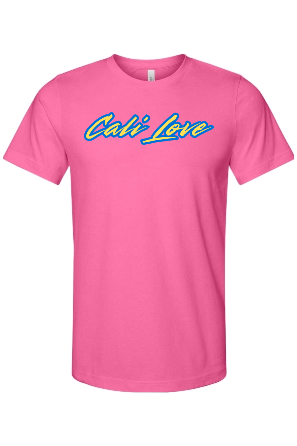 Cali Love - Blue/Yellow Font Unisex Short Sleeve Shirt