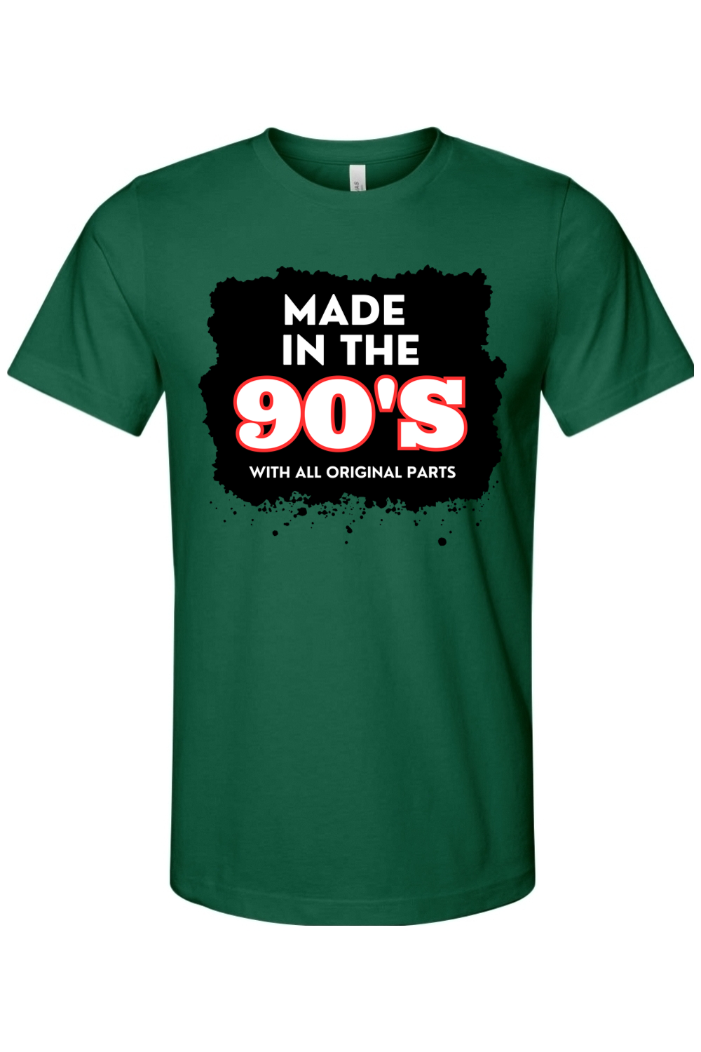 Made in the 90s Original Parts - White/Black Font Unisex Short Sleeve Shirt