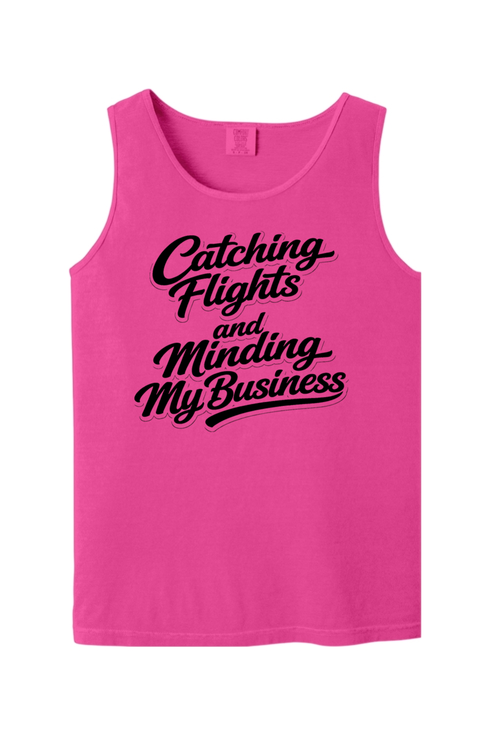 Minding My Business - Black Font Unisex Tank Top