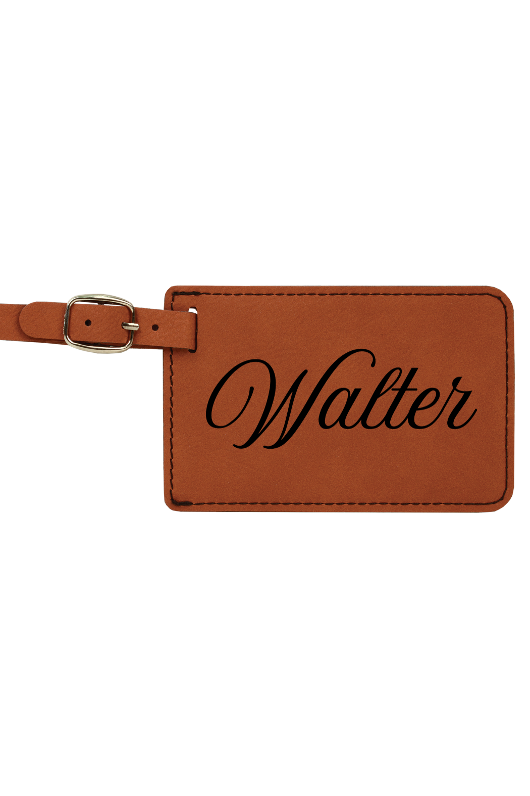 Walter - 4 1/4" x 2 3/4" Laserable Leatherette Luggage Tag