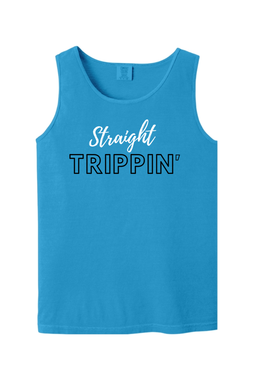 Straight Trippin' - White/Black Font Unisex Tank Top