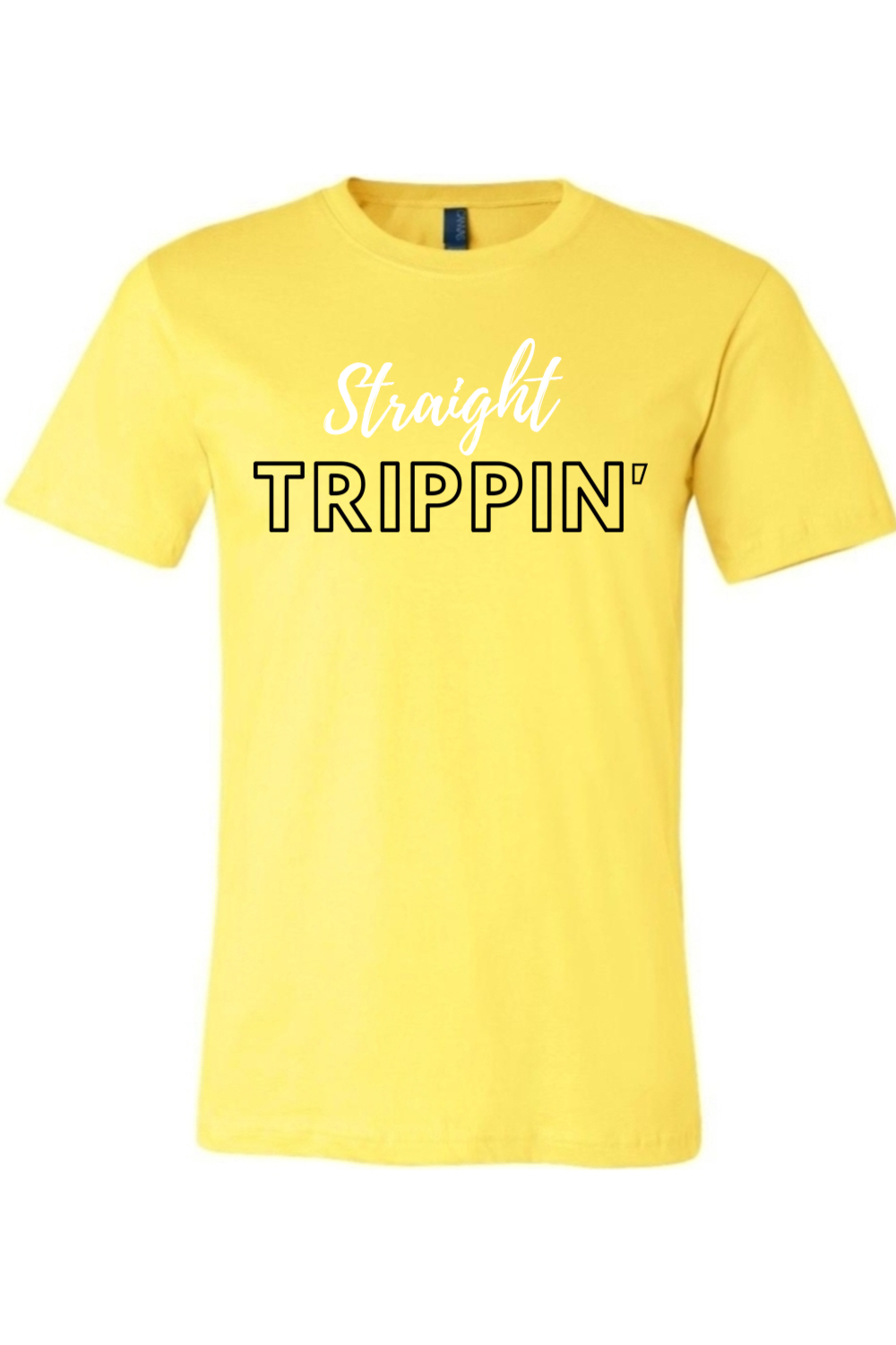 Straight Trippin' - White/Black Font Unisex Short Sleeve Shirt