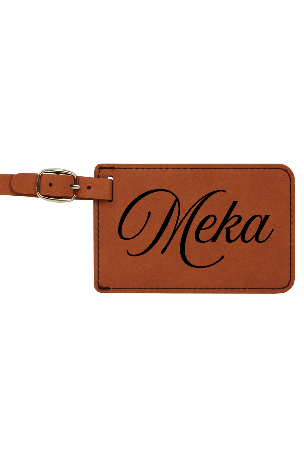 Meka - 4 1/4" x 2 3/4" Laserable Leatherette Luggage Tag
