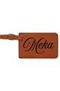 Meka - 4 1/4" x 2 3/4" Laserable Leatherette Luggage Tag