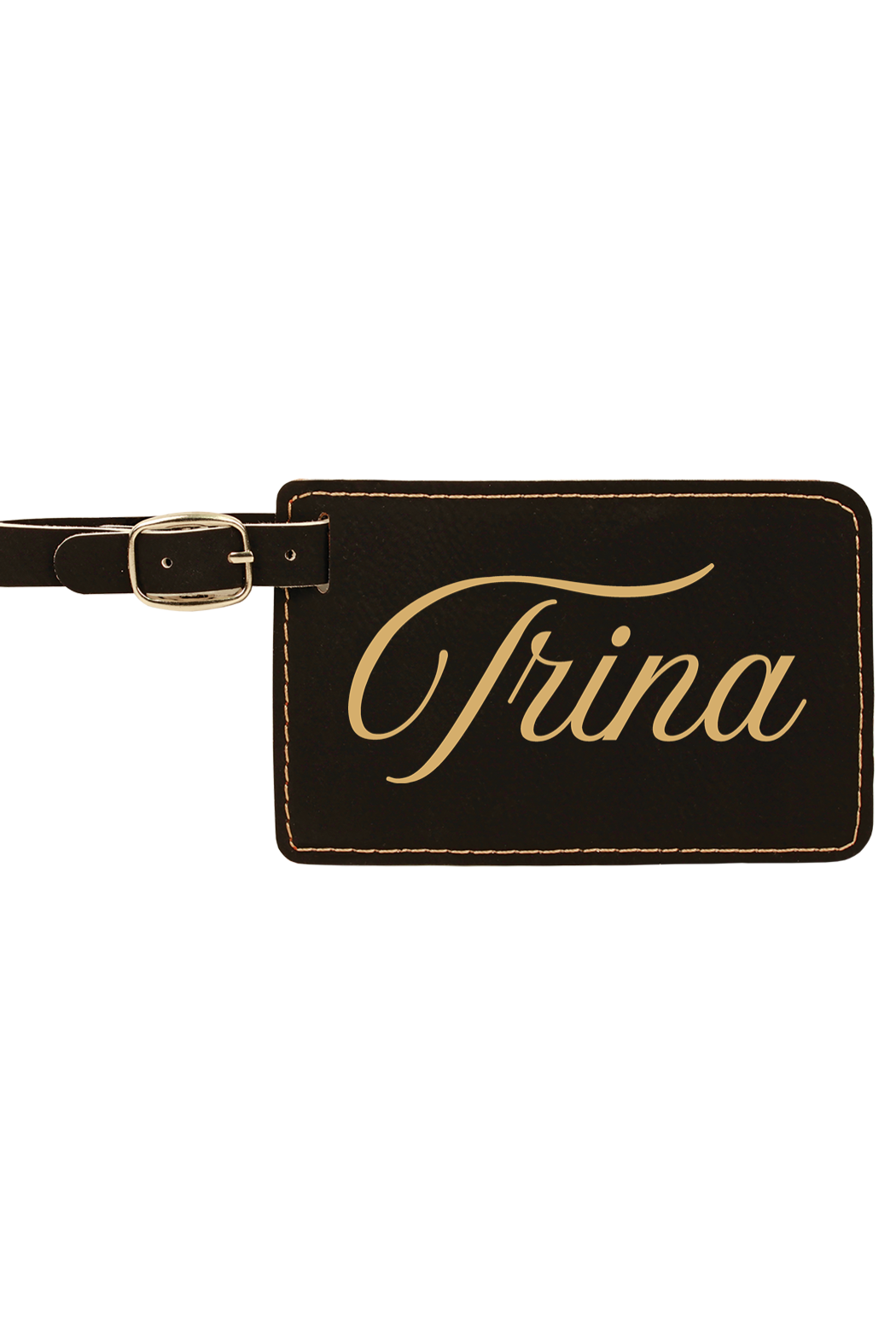 Trina - 4 1/4" x 2 3/4" Laserable Leatherette Luggage Tag