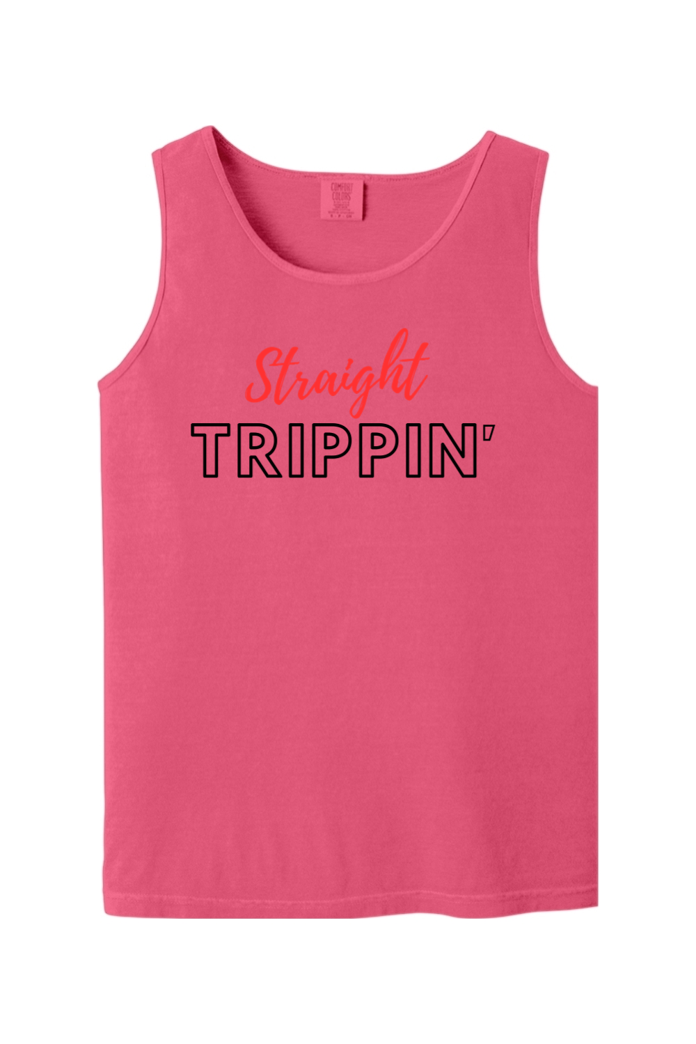 Straight Trippin' - Red/Black Font Unisex Tank Top