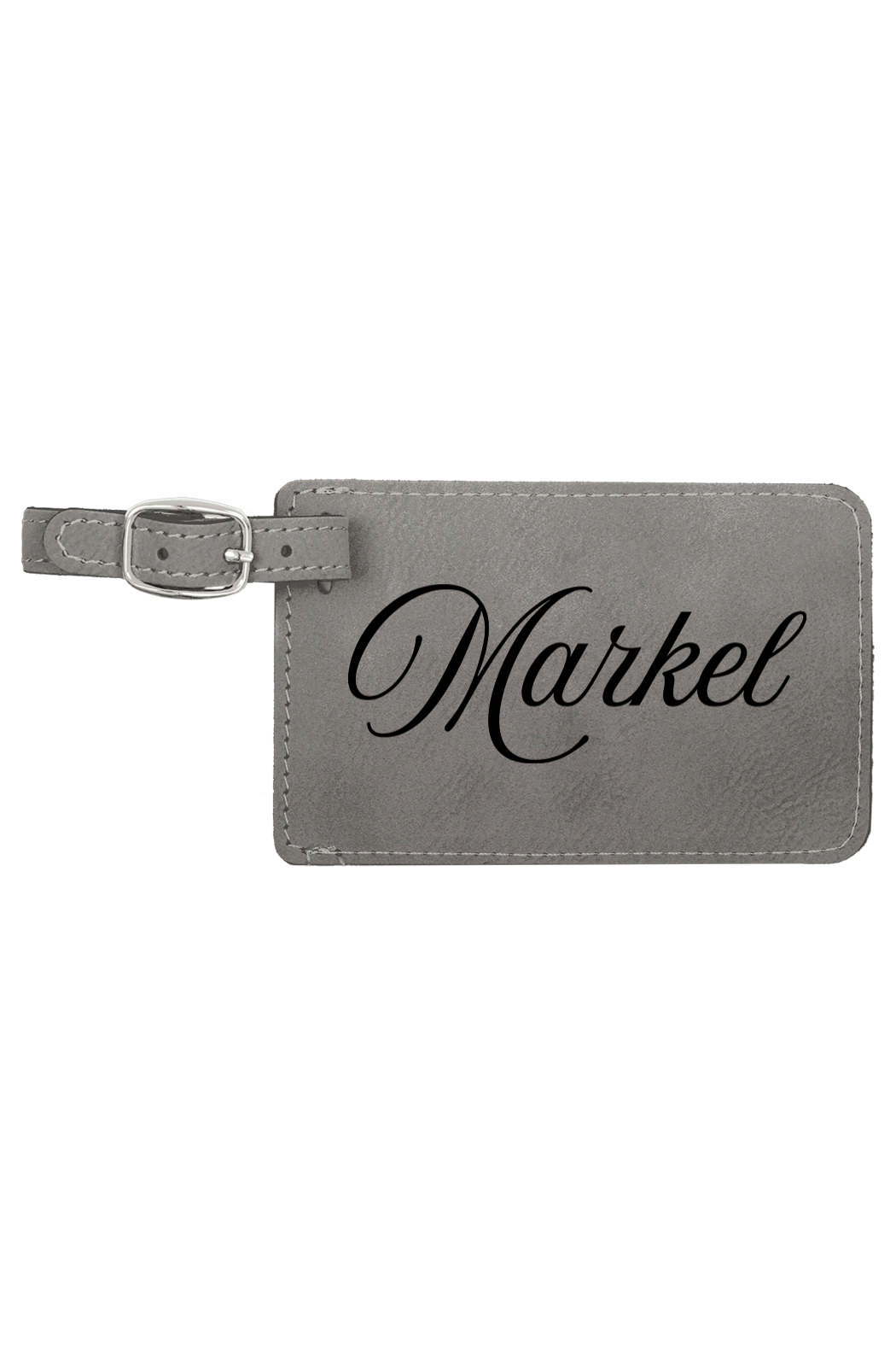 Markel - 4 1/4" x 2 3/4" Laserable Leatherette Luggage Tag