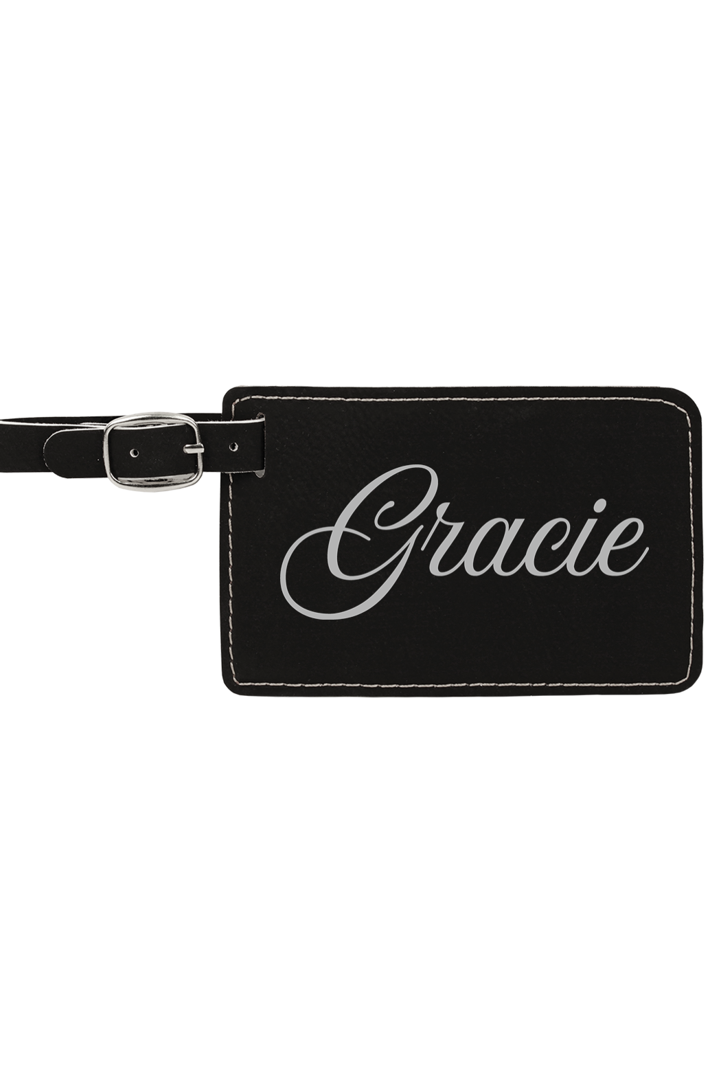 Gracie - 4 1/4" x 2 3/4" Laserable Leatherette Luggage Tag