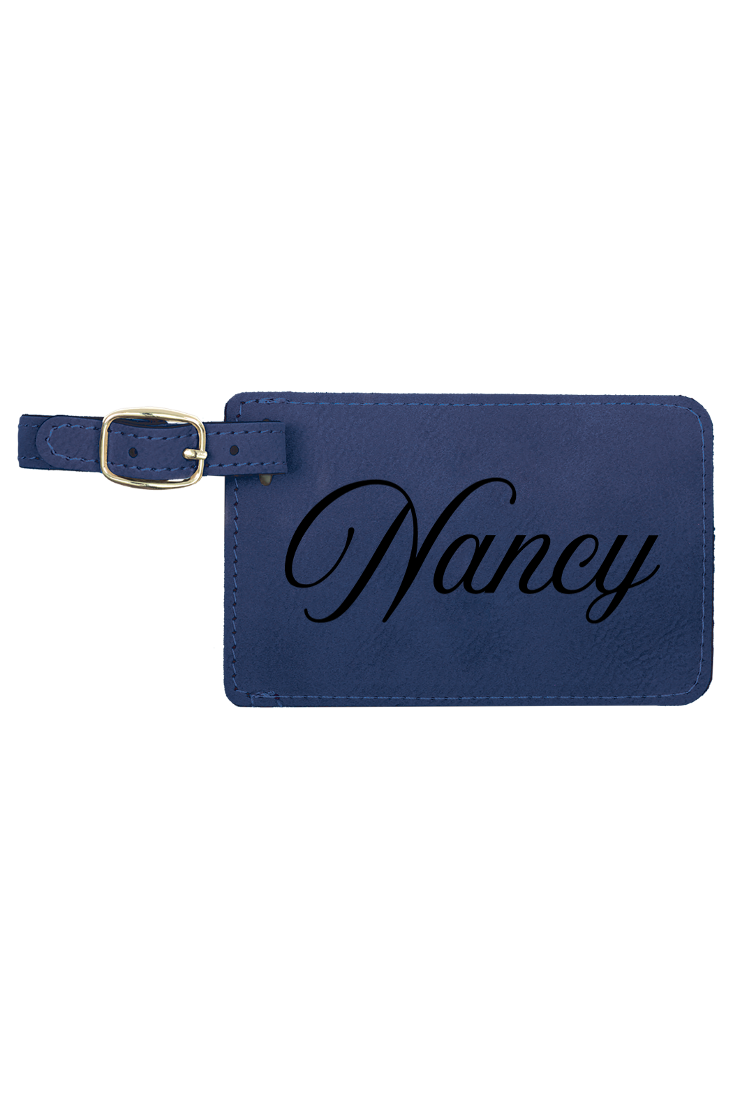Nancy - 4 1/4" x 2 3/4" Laserable Leatherette Luggage Tag