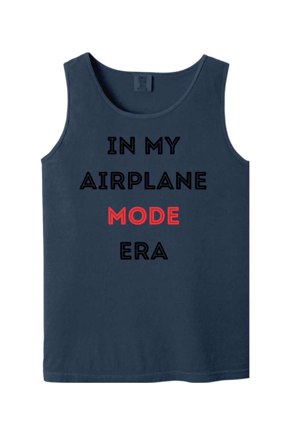 Airplane Mode Era - Black/Red Font Unisex Tank Top