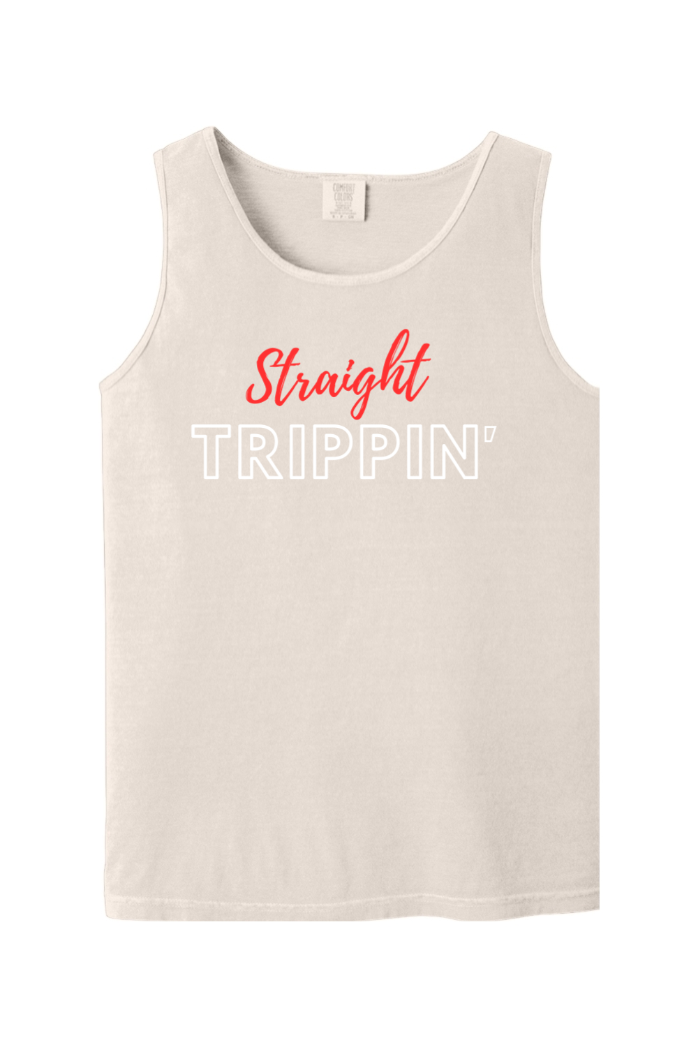 Straight Trippin' - Red/White Font Unisex Tank Top