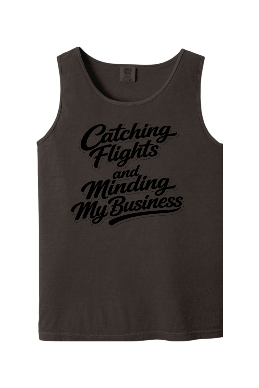 Minding My Business - Black Font Unisex Tank Top