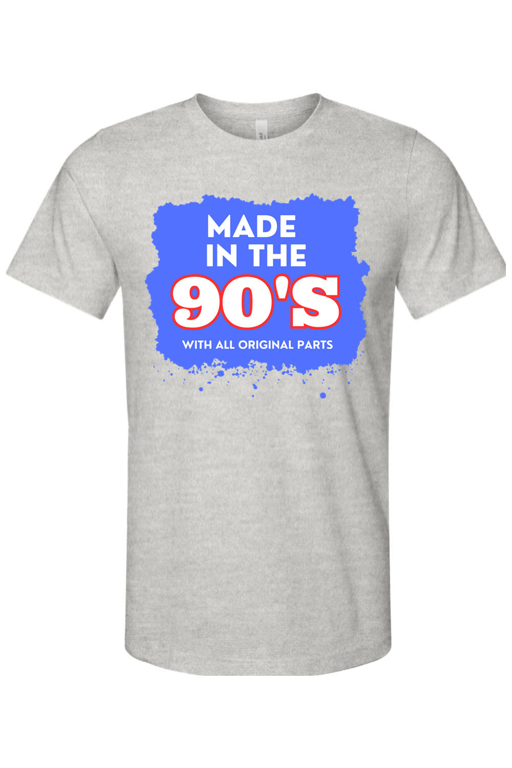 Made in the 90s Original Parts - White/Blue Unisex Short Sleeve Shirt