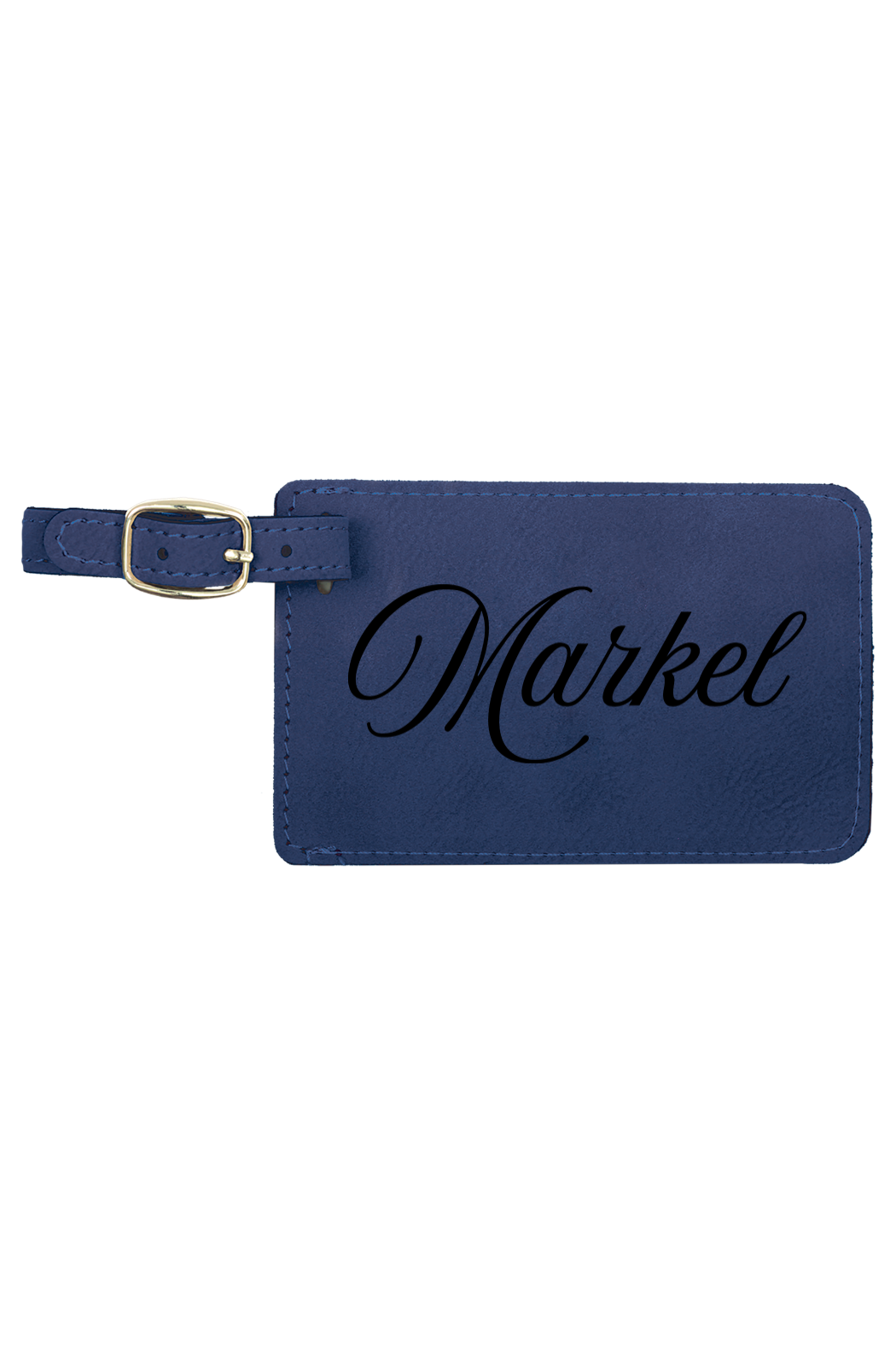 Markel - 4 1/4" x 2 3/4" Laserable Leatherette Luggage Tag