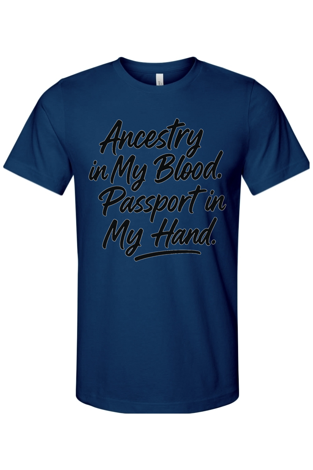 Ancestry in My Blood - Black Font Unisex Short Sleeve Shirt
