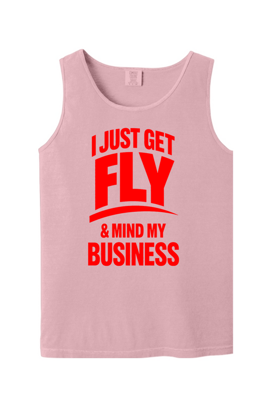 Get Fly & Minding My Business V1 - Red Font Unisex Tank Top