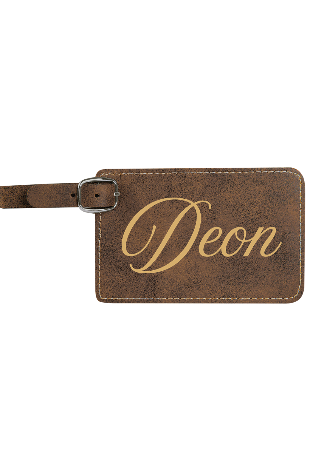 Deon - 4 1/4" x 2 3/4" Laserable Leatherette Luggage Tag