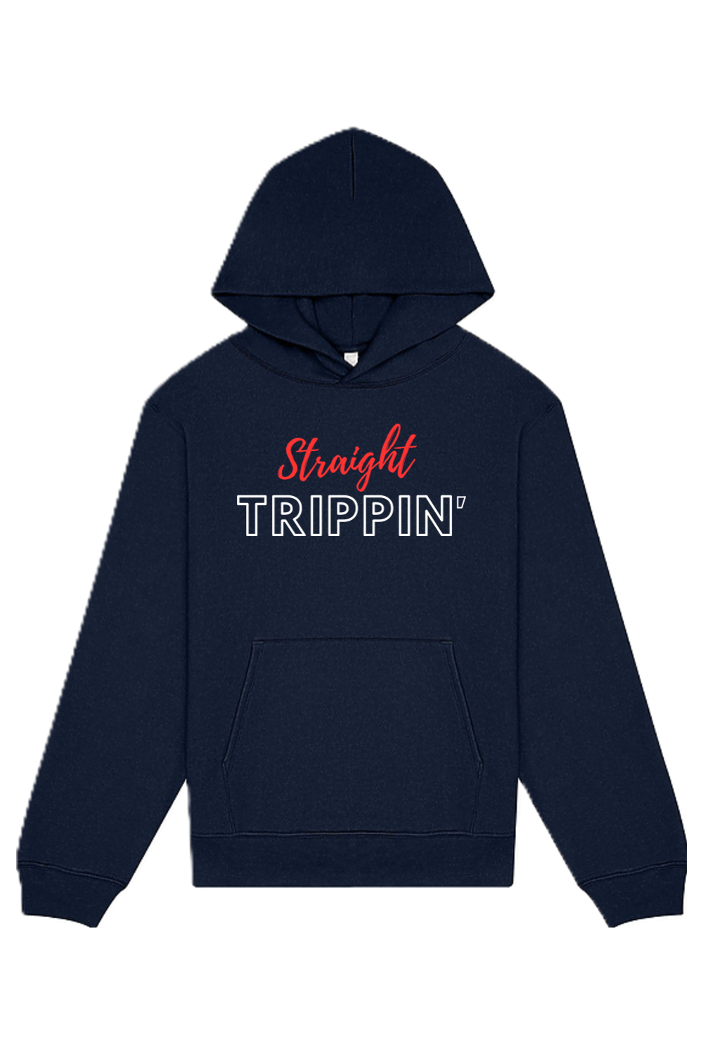 Straight Trippin' - Red/White Font Unisex Heavyweight Hoodie