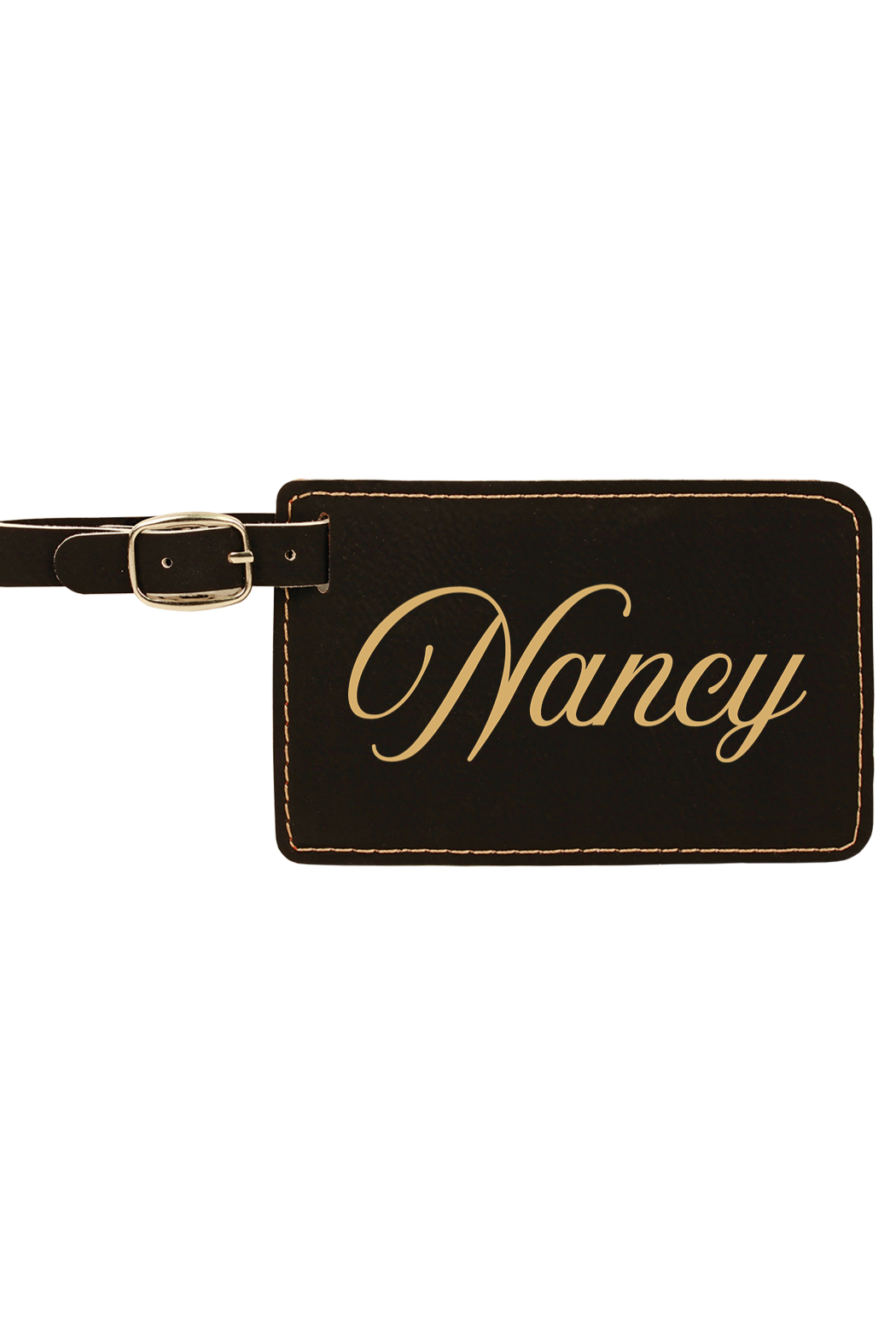Nancy - 4 1/4" x 2 3/4" Laserable Leatherette Luggage Tag