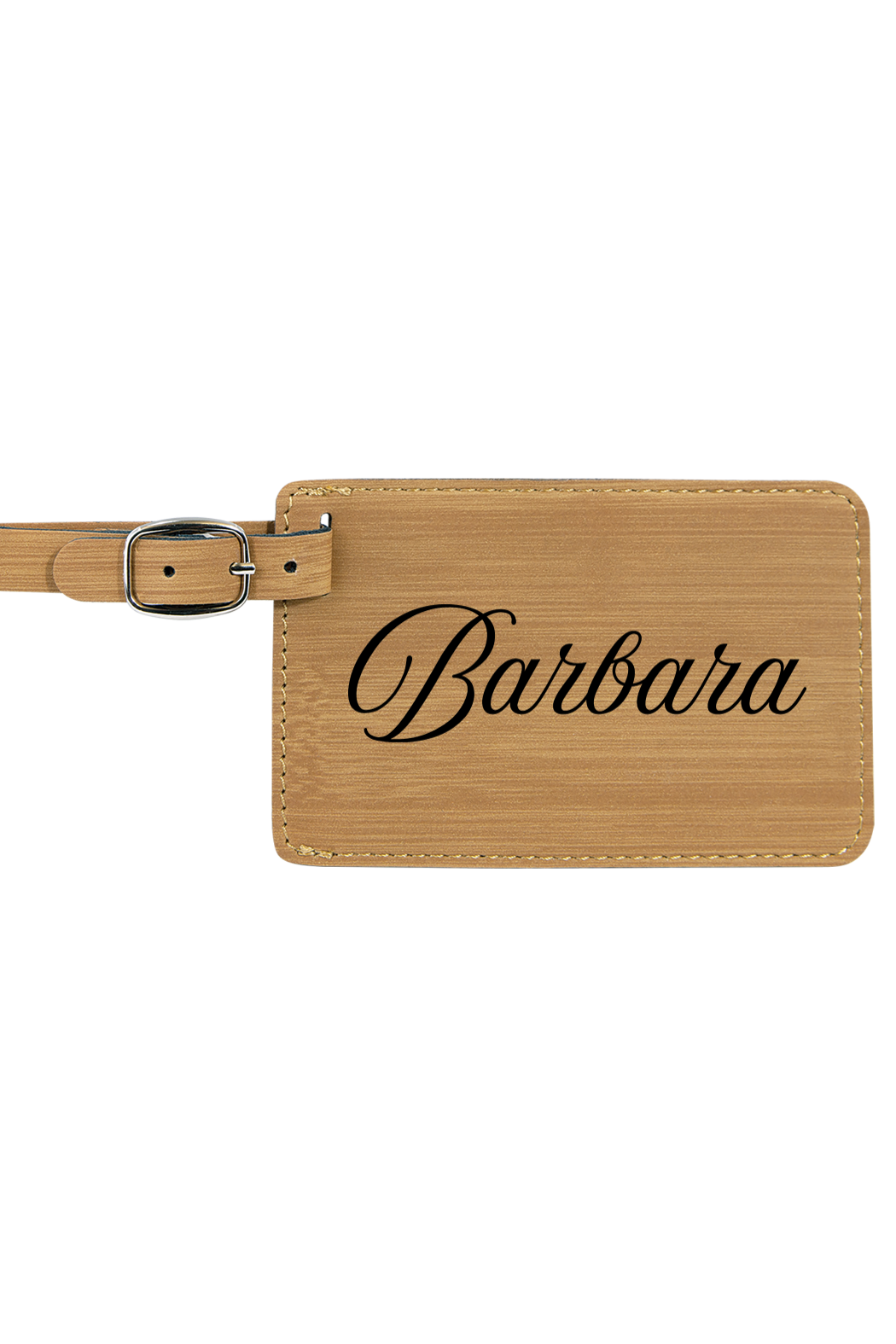 Barbara - 4 1/4" x 2 3/4" Laserable Leatherette Luggage Tag