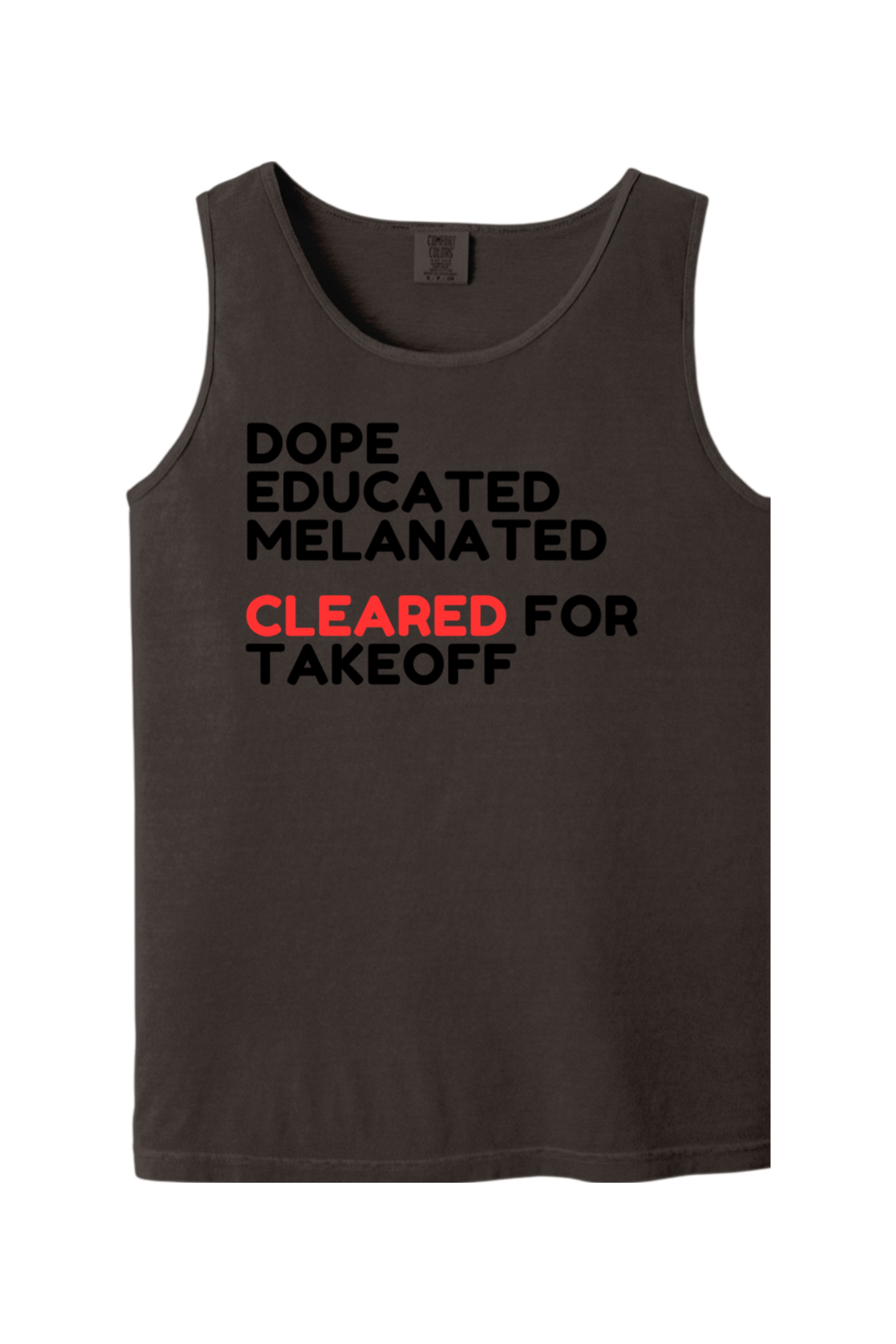 Cleared for Takeoff - Black/Red Unisex Tank Top