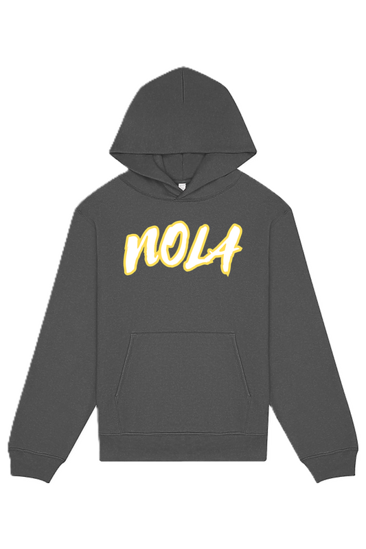 NOLA - Gold/White Font Unisex Heavyweight Hoodie