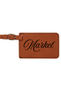 Markel - 4 1/4" x 2 3/4" Laserable Leatherette Luggage Tag