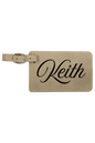 Keith - 4 1/4" x 2 3/4" Laserable Leatherette Luggage Tag