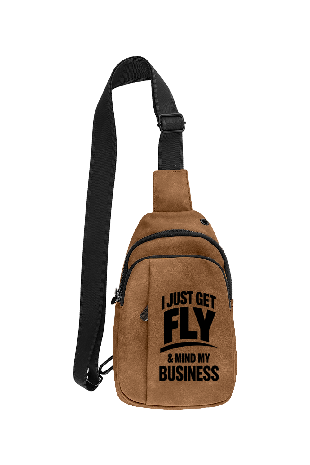 Get Fly & Mind My Business - Leatherette Explorer Crossbody Bag