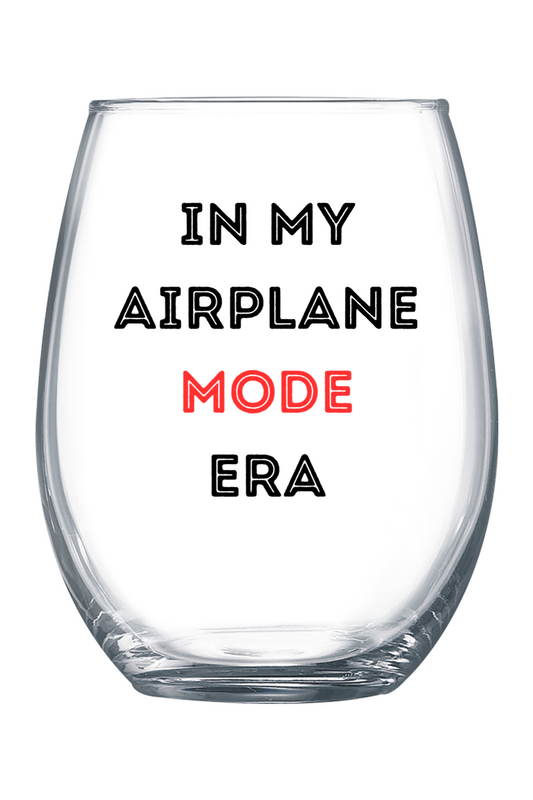 Airplane Mode Era - 21 oz. Stemless Wine Glass