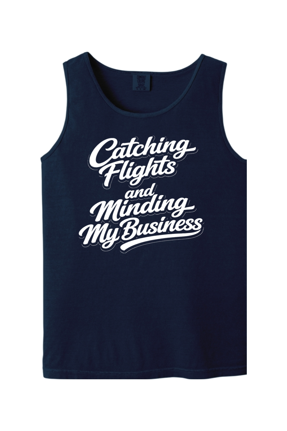 Minding My Business - White Font Unisex Tank Top