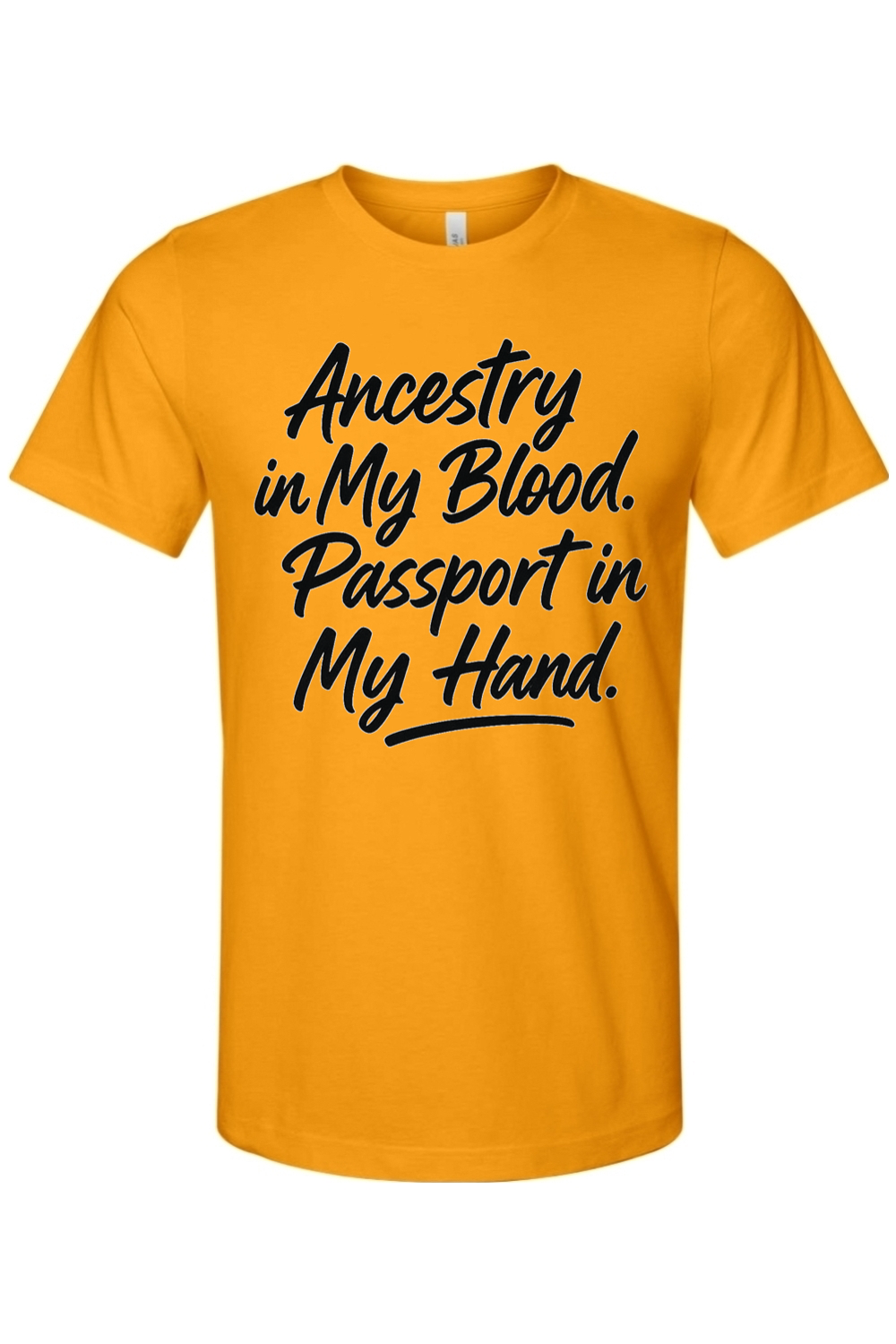 Ancestry in My Blood - Black Font Unisex Short Sleeve Shirt