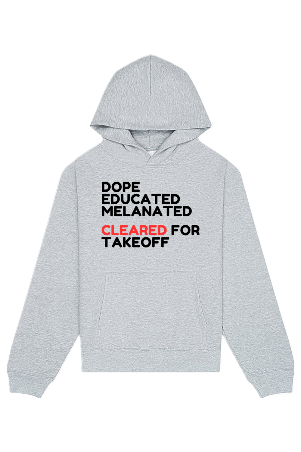 Cleared for Takeoff - Black/Red Font Unisex Heavyweight Hoodie