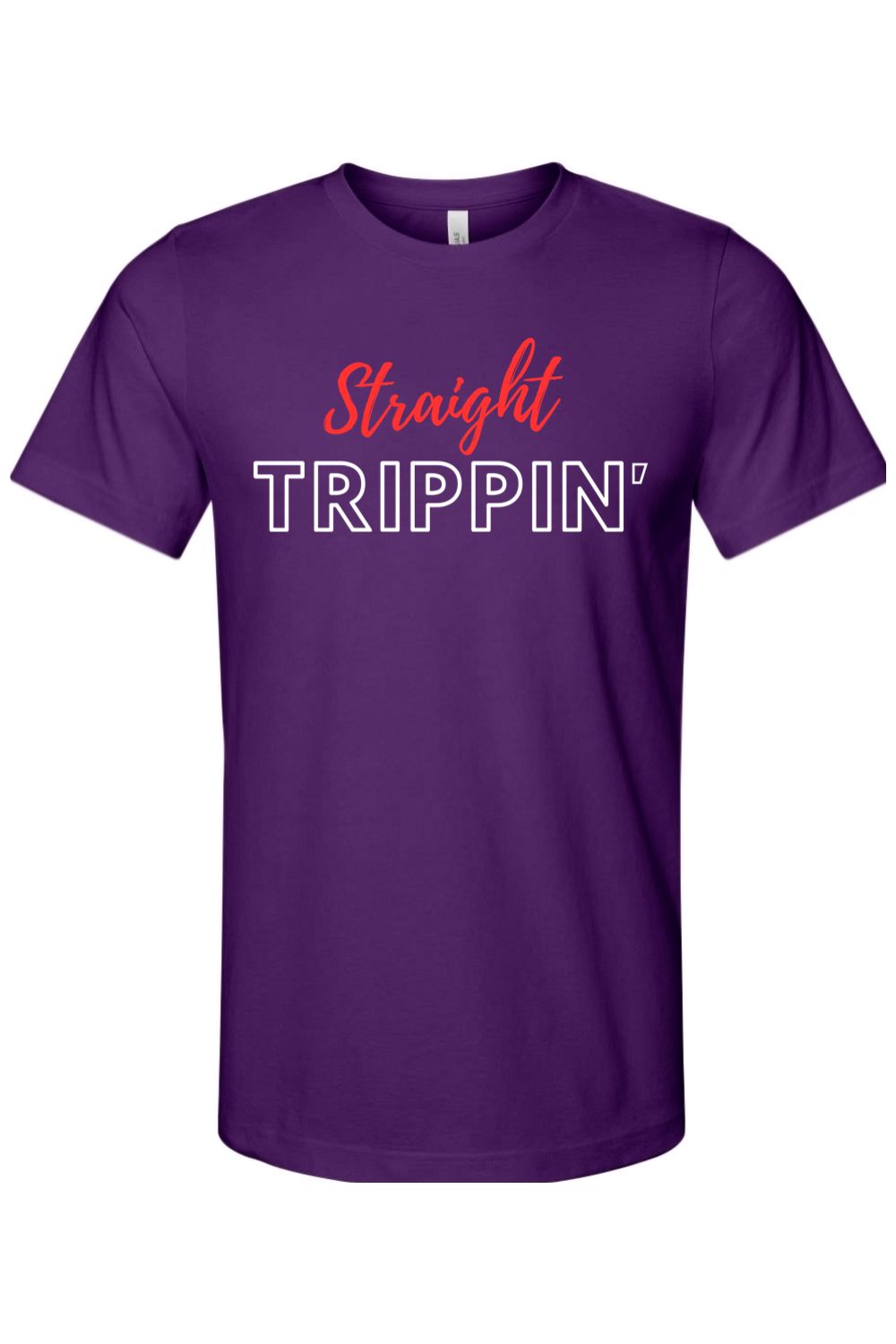 Straight Trippin' - Red/White Font Unisex Short Sleeve Shirt