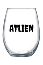 ATLien - Black 21 oz. Stemless Wine Glass