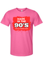 Made in the 90s Original Parts - White/Red Font Unisex Short Sleeve Shirt